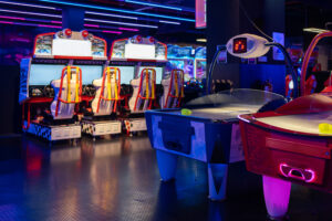 Best gaming zone in Gurgaon with racing arcade games and air hockey at Rumble Zone