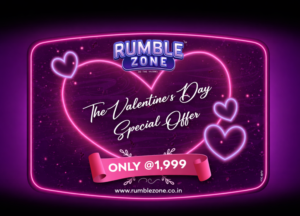 Looking for a Valentine’s Day Date in Gurgaon? Visit Rumble Zone, the Best Gaming Zone in Gurgaon
