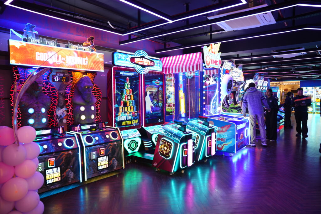 Best gaming zone in Gurgaon with vibrant arcade machines and interactive games at Rumble Zone inside The Vensej Mall
