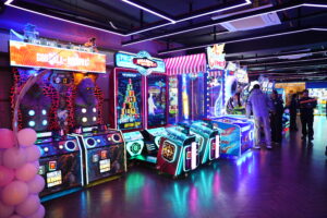 Best gaming zone in Gurgaon with vibrant arcade machines and interactive games at Rumble Zone inside The Vensej Mall